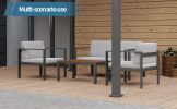 Aluminum Modern 4 Piece Sofa Seating Group For Patio Garden Outdoor