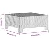6 Piece Patio Lounge Set with Cushions Gray Poly Rattan