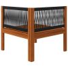 Patio Corner Sofas 2 pcs with Cushions Solid Acacia Wood