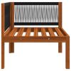 Patio Corner Sofas 2 pcs with Cushions Solid Acacia Wood