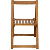 5 Piece Folding Patio Dining Set Solid Acacia Wood