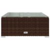 Patio Furniture Set 3 Piece with Cushions Poly Rattan Brown