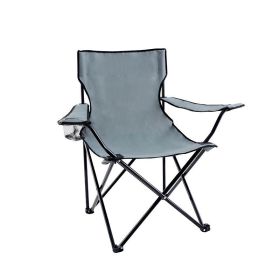 Outdoor Portable Folding Camping Chair (Color: Gray, type: Camping Chairs)