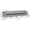 8 Piece Patio Lounge Set with Cushions Gray Poly Rattan