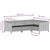 8 Piece Patio Lounge Set with Cushions Gray Poly Rattan