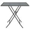 5 Piece Patio Dining Set Expanded Metal Mesh Anthracite